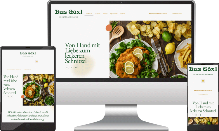 Restaurant Homepage Design, dasgoexl.at