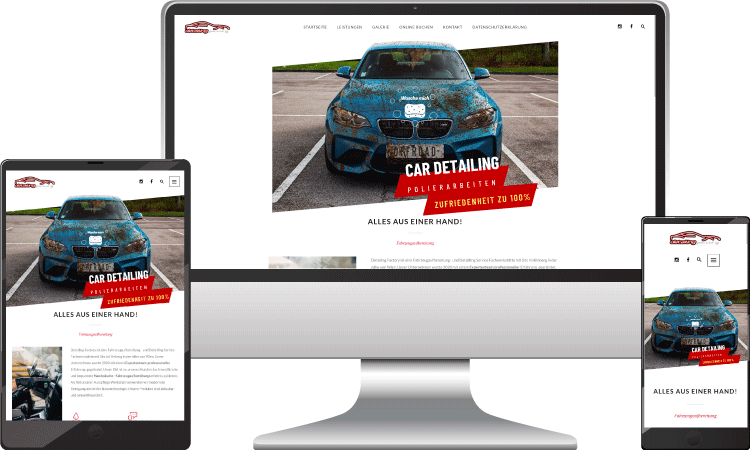 Auto Reinigung Webseiten, detailing-factory.at