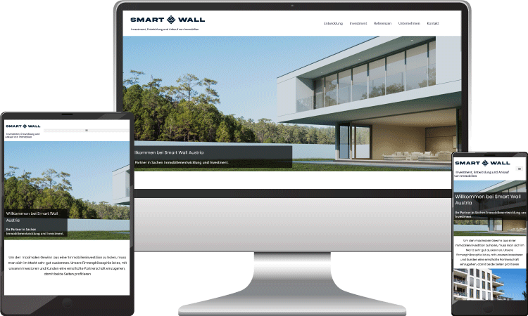 Immobilien Webseite, smart-wall.at