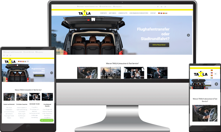 Taxi Website, taxla.at