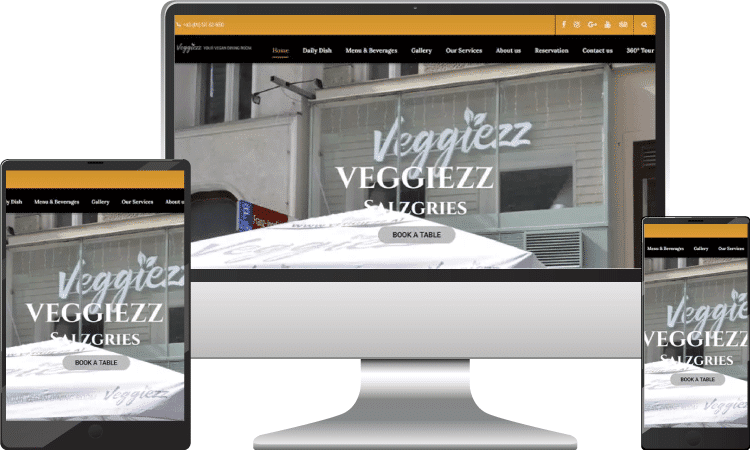 Restaurant Website, veggiezzsalzgries.com