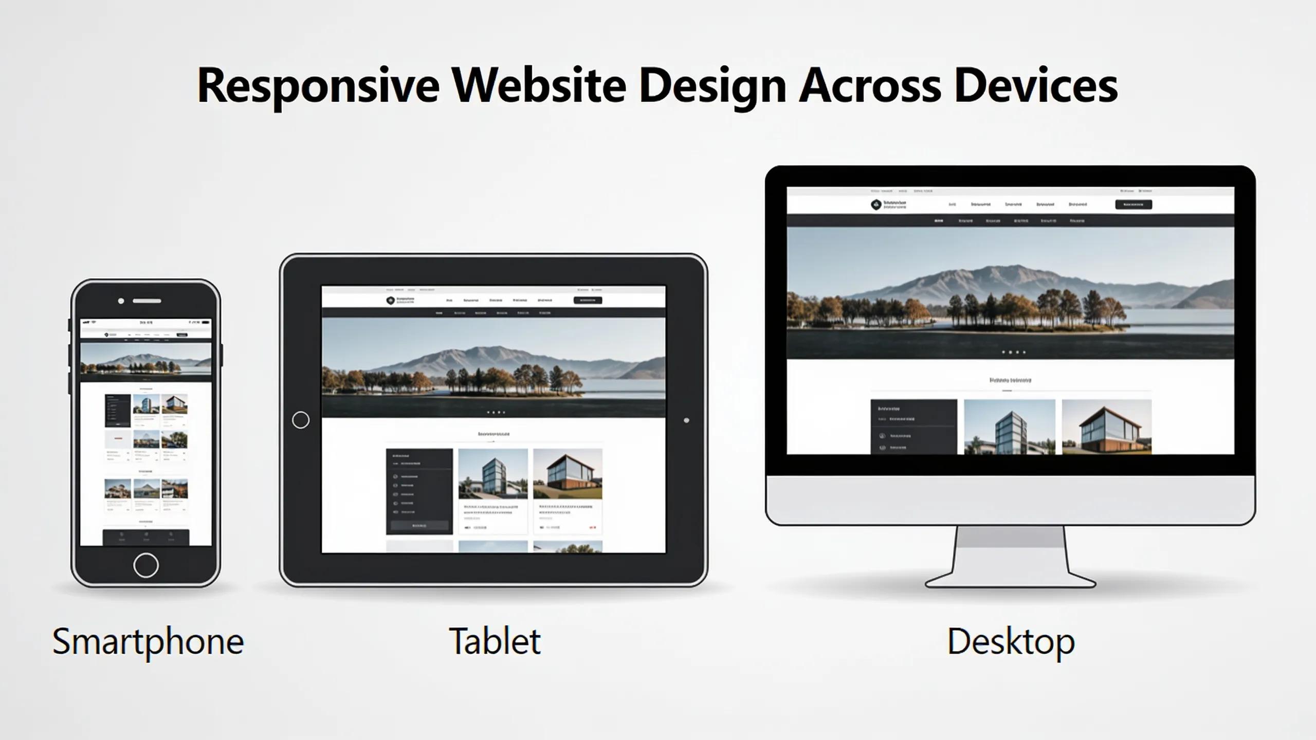Responsive web design shown on multiple devices, illustrating effective user experience
